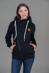 Sweat à capuche noir Athena